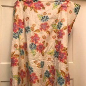 Cotton knee length skirt